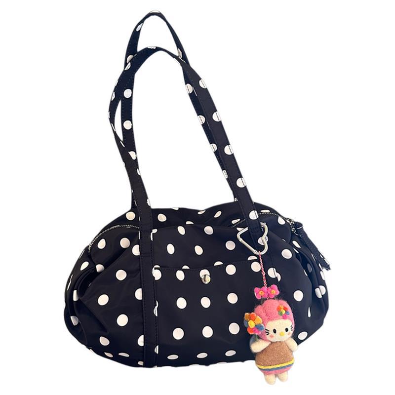 Polka Dot One-Shoulder Handbag