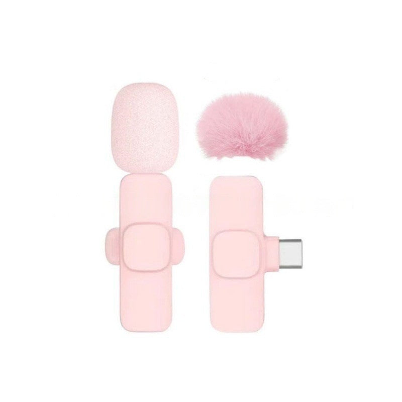 K9 Pink Wireless Lavalier Microphone with Noise Reduction