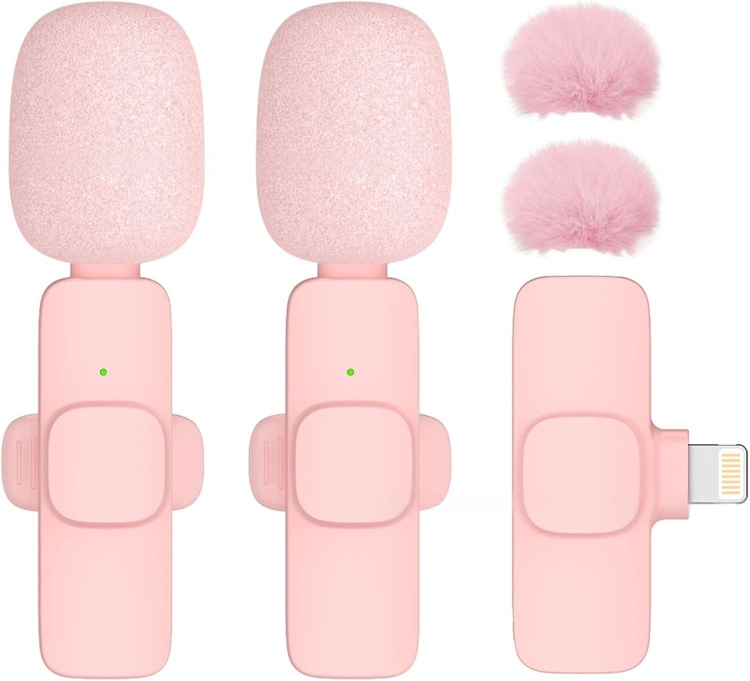 K9 Pink Wireless Lavalier Microphone with Noise Reduction