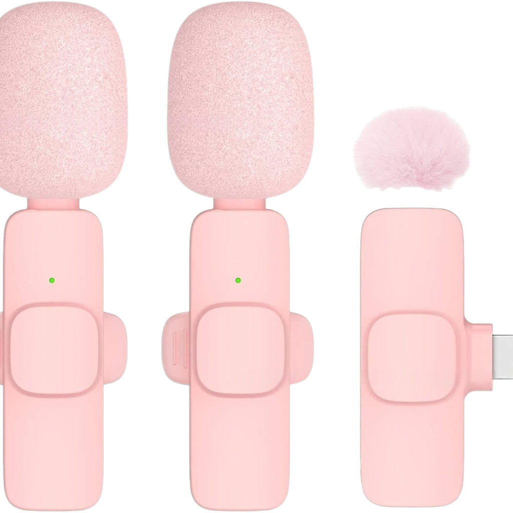 K9 Pink Wireless Lavalier Microphone with Noise Reduction