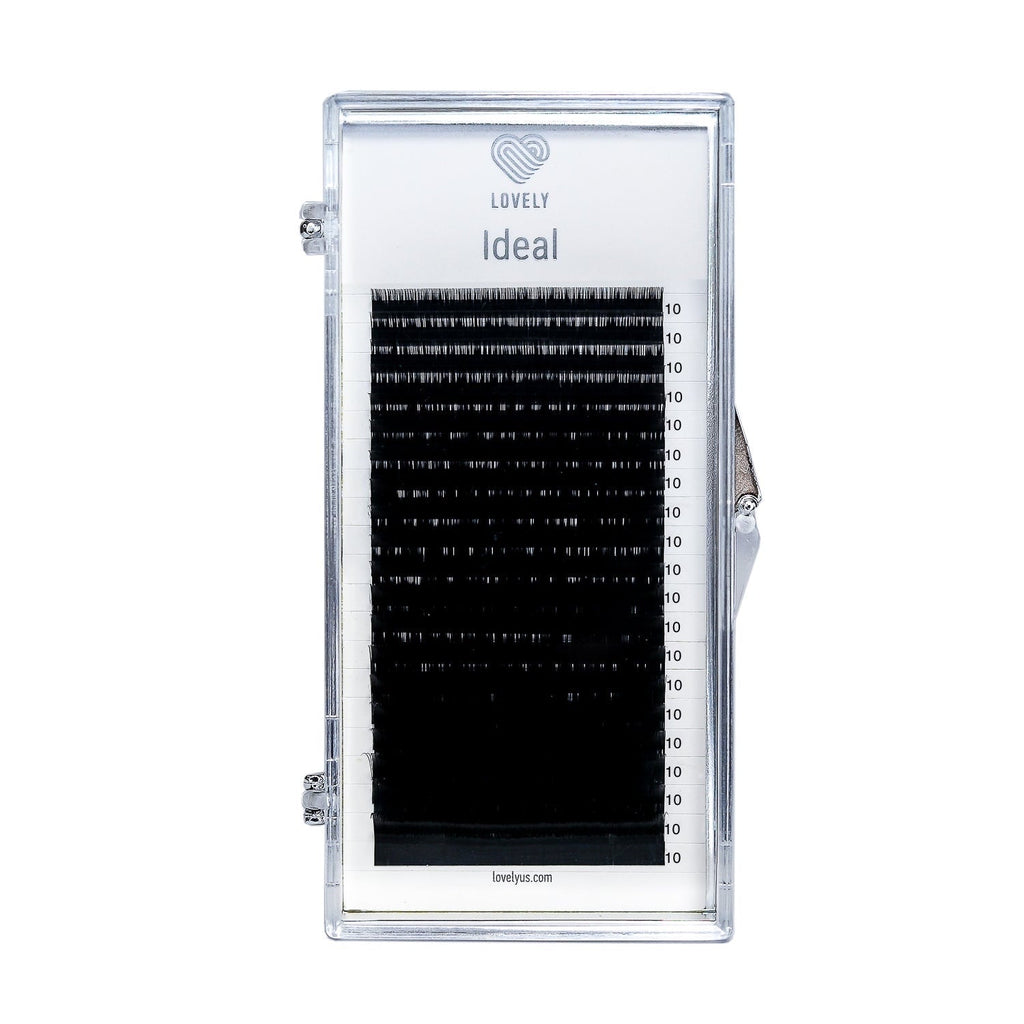 Ideal Eyelash Extensions | 20 Lines | Black | C D Curl | 0.07 & 0.10 & 0.15 | 7–20mm | Lovely