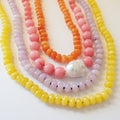 Yellow Lemon Jade Hand-Knotted Candy Necklace (14K Gold-Filled)